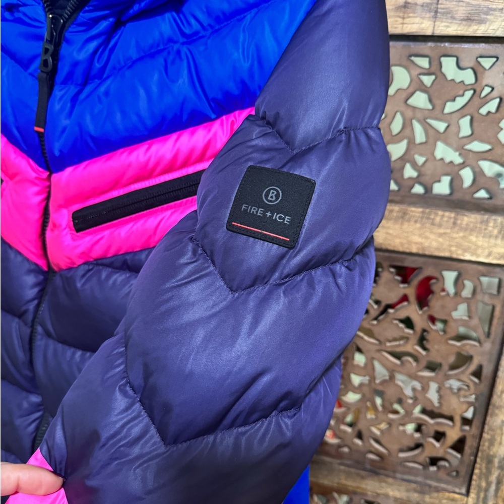 Bogner Blue and Pink Ski Jacket - Picture 3 of 4
